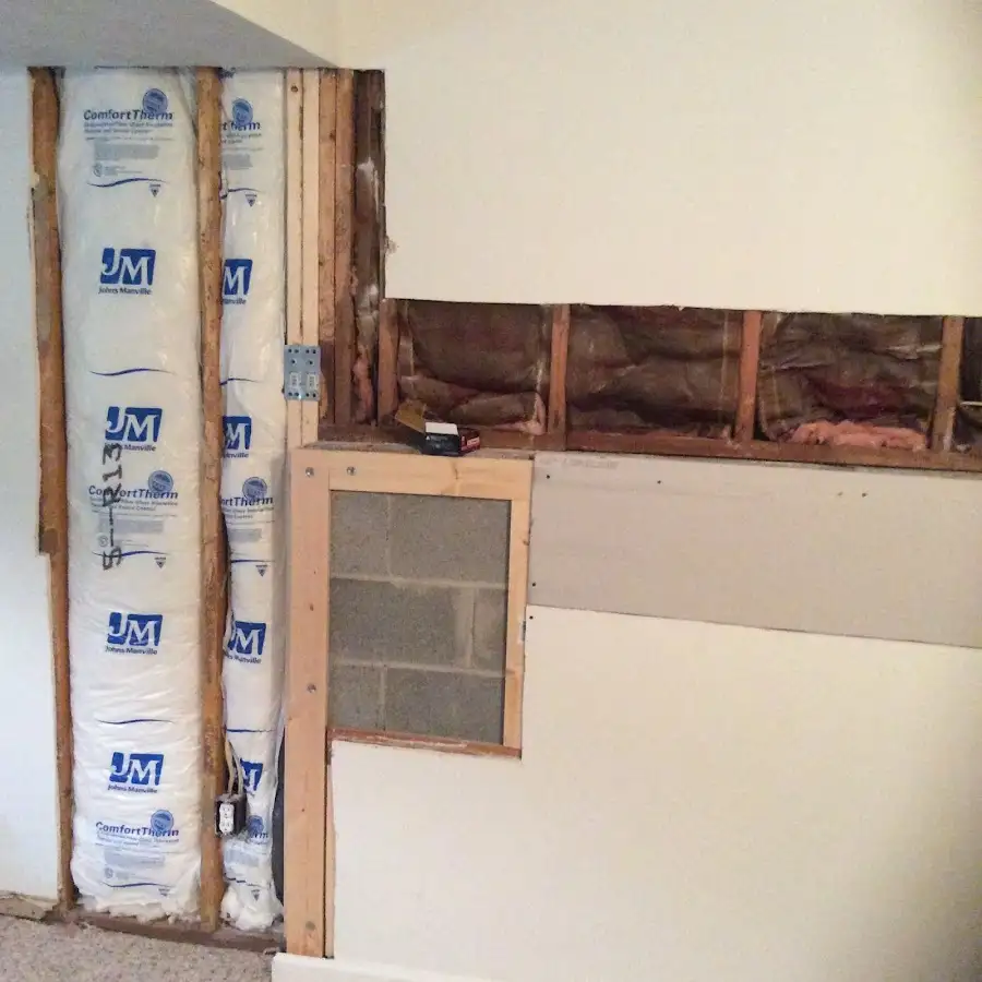 Wall insulation replacement during Structural Drying in Danville